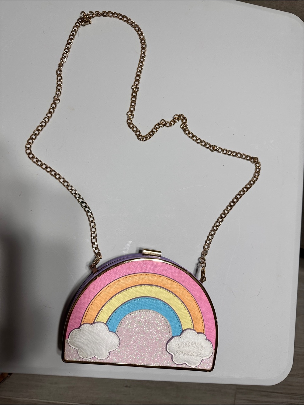 Stoney Clover Target Collab Rainbow Glitter Small Chain Strap Crossbody Bag